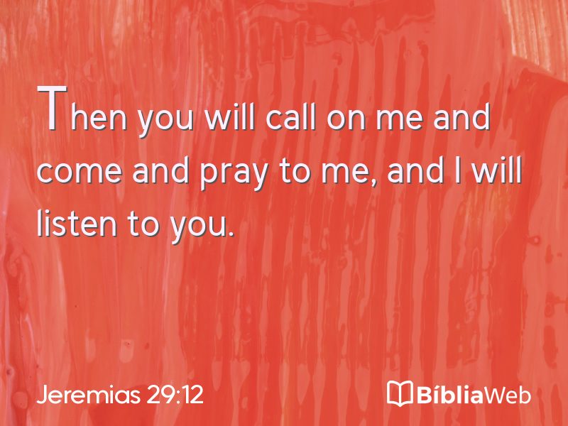 Jeremias 29:12 em imagem para compartilhar