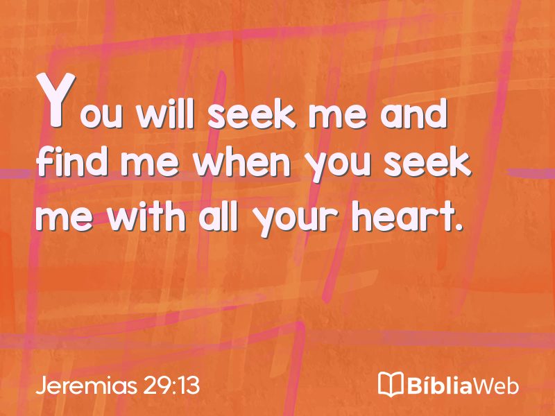 Jeremias 29:13 em imagem para compartilhar