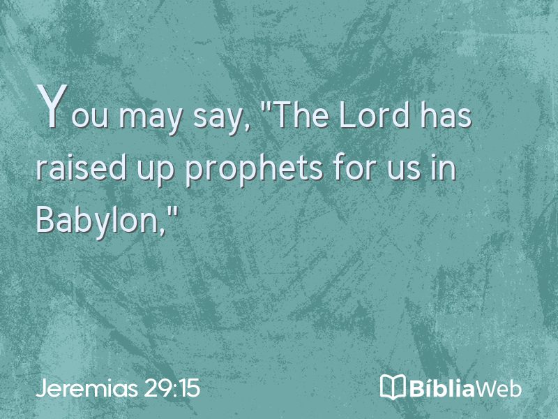 Jeremias 29:15 em imagem para compartilhar