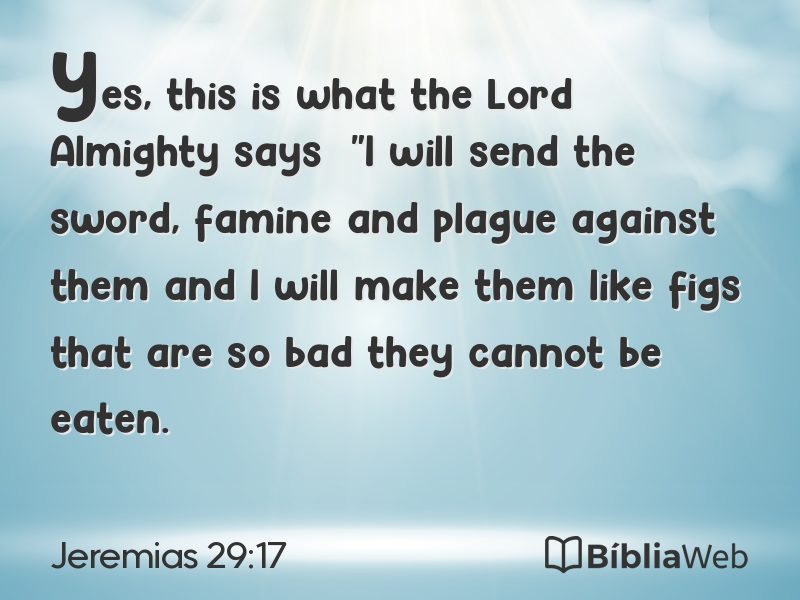 Jeremias 29:17 em imagem para compartilhar