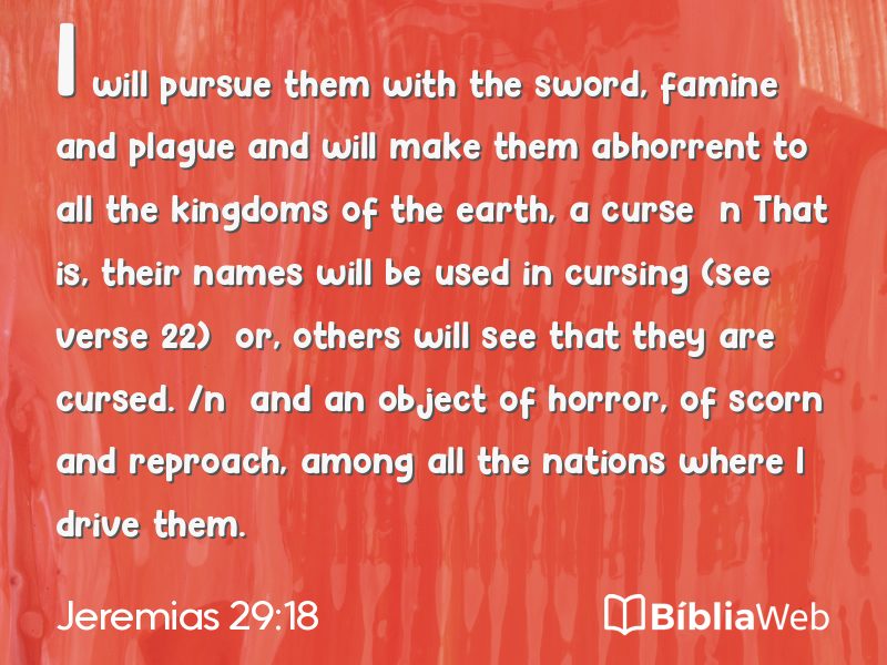 Jeremias 29:18 em imagem para compartilhar