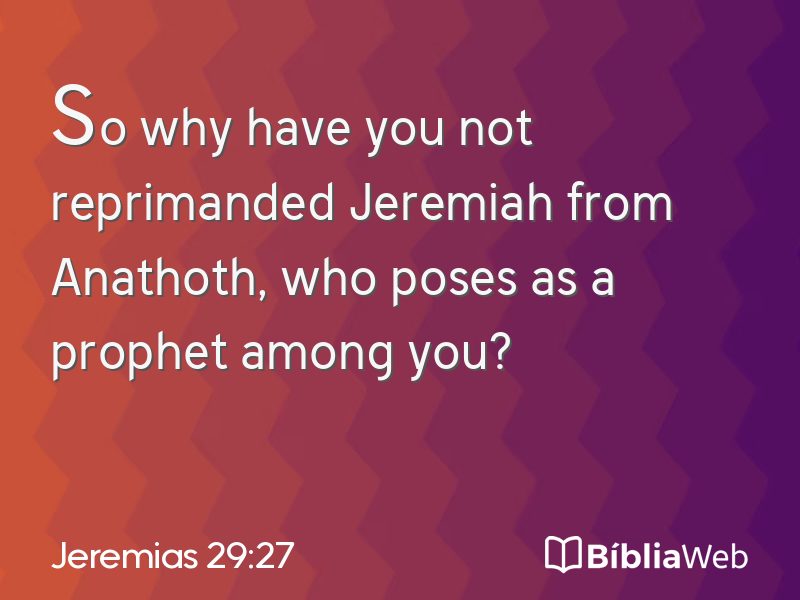 Jeremias 29:27 em imagem para compartilhar