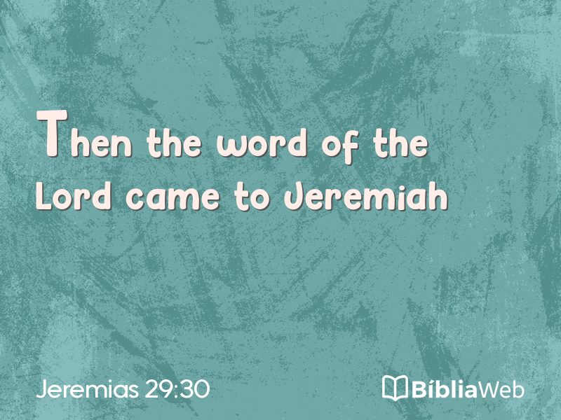 Jeremias 29:30 em imagem para compartilhar