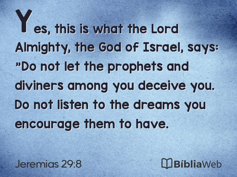 Jeremias 29:8 em imagem para compartilhar