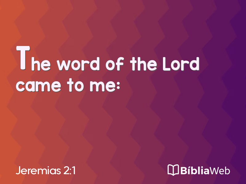 Jeremias 2:1 em imagem para compartilhar