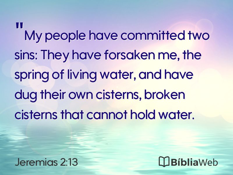 Jeremias 2:13 em imagem para compartilhar