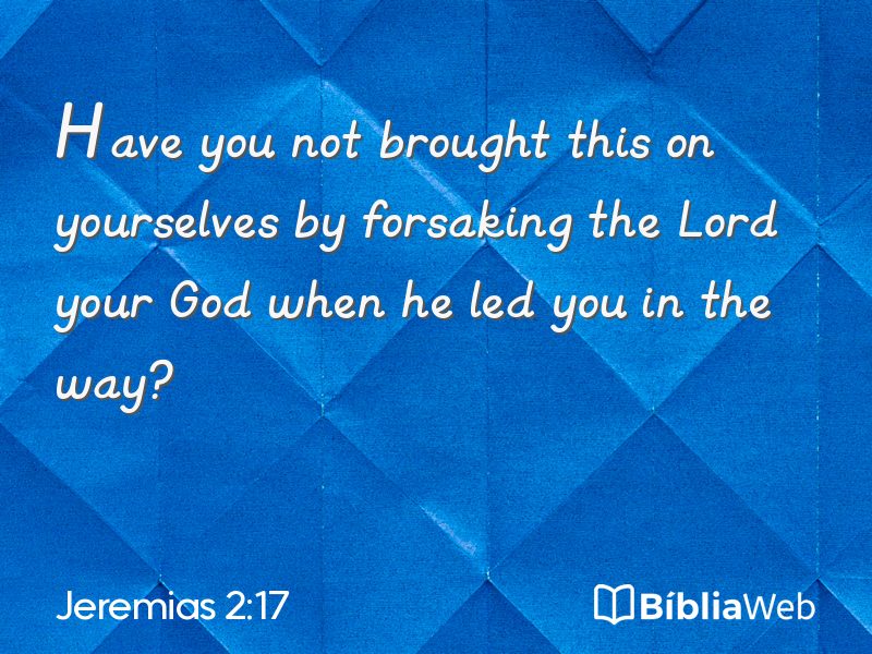 Jeremias 2:17 em imagem para compartilhar