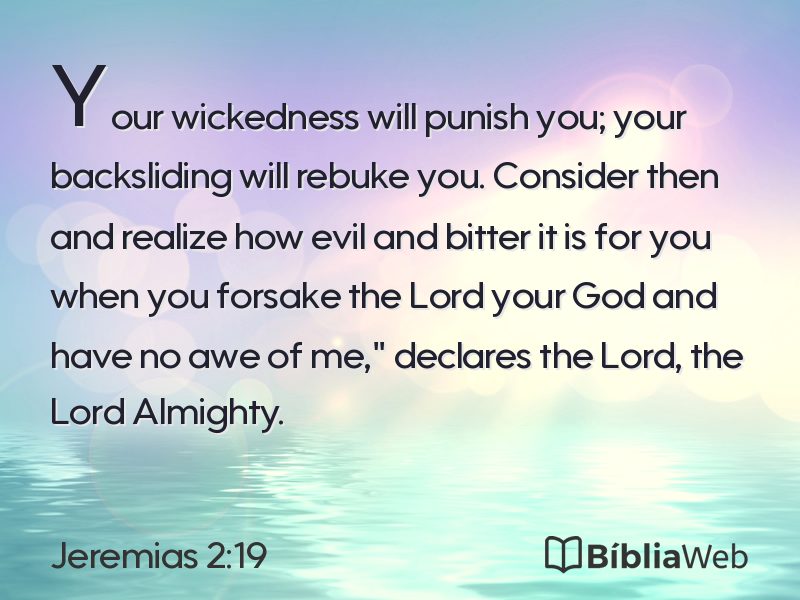 Jeremias 2:19 em imagem para compartilhar