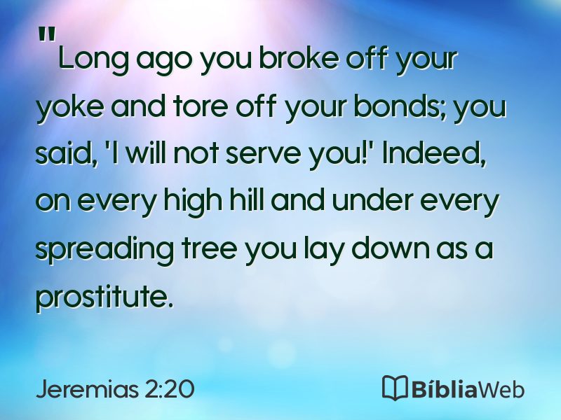 Jeremias 2:20 em imagem para compartilhar