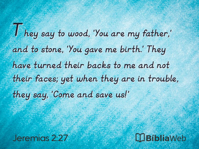 Jeremias 2:27 em imagem para compartilhar