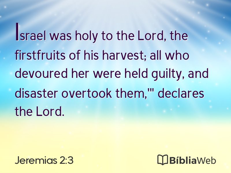 Jeremias 2:3 em imagem para compartilhar