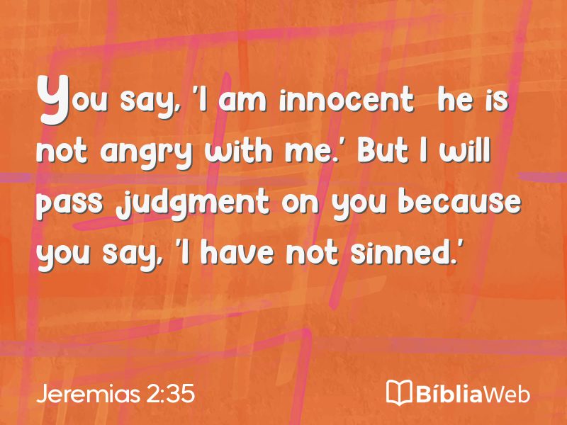 Jeremias 2:35 em imagem para compartilhar