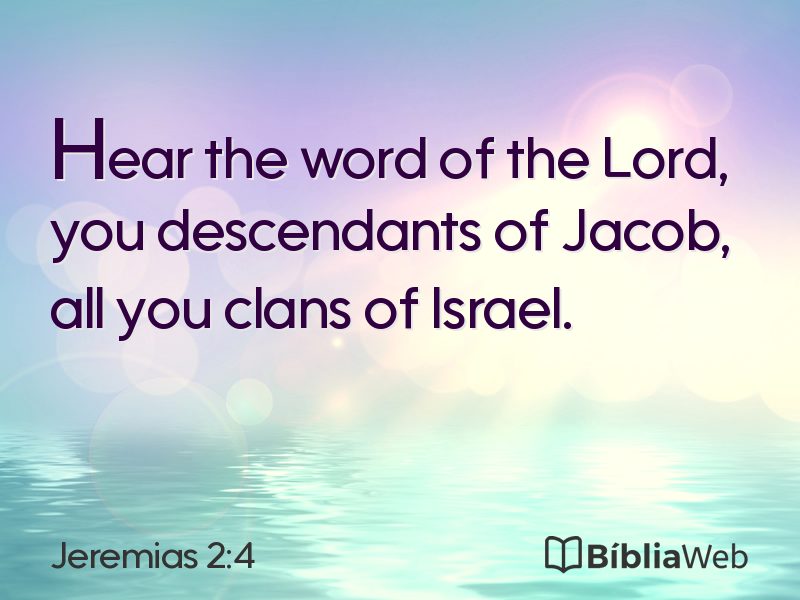 Jeremias 2:4 em imagem para compartilhar