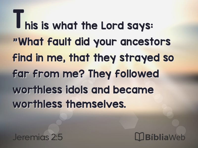 Jeremias 2:5 em imagem para compartilhar