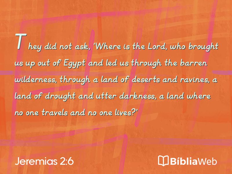 Jeremias 2:6 em imagem para compartilhar