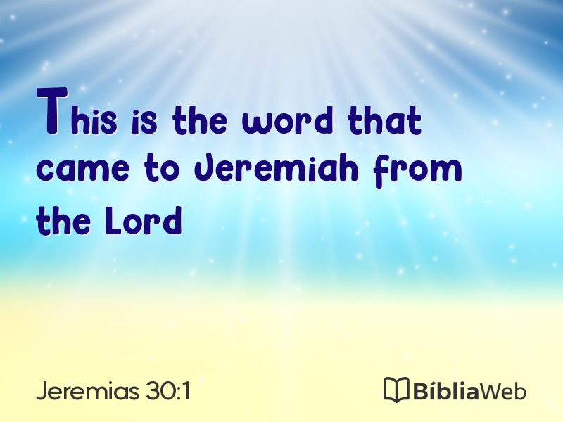 Jeremias 30:1 em imagem para compartilhar