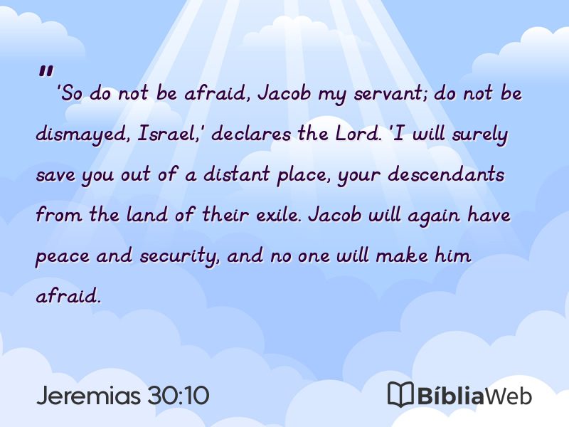Jeremias 30:10 em imagem para compartilhar