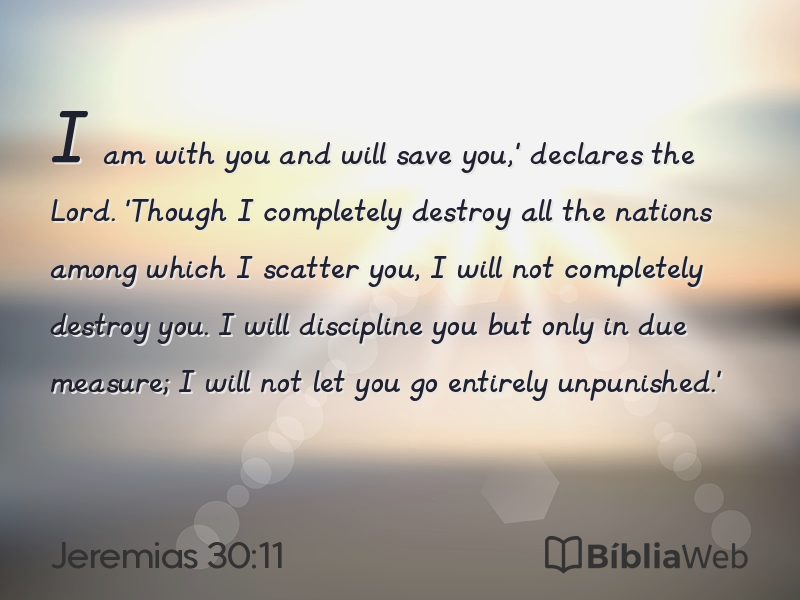 Jeremias 30:11 em imagem para compartilhar