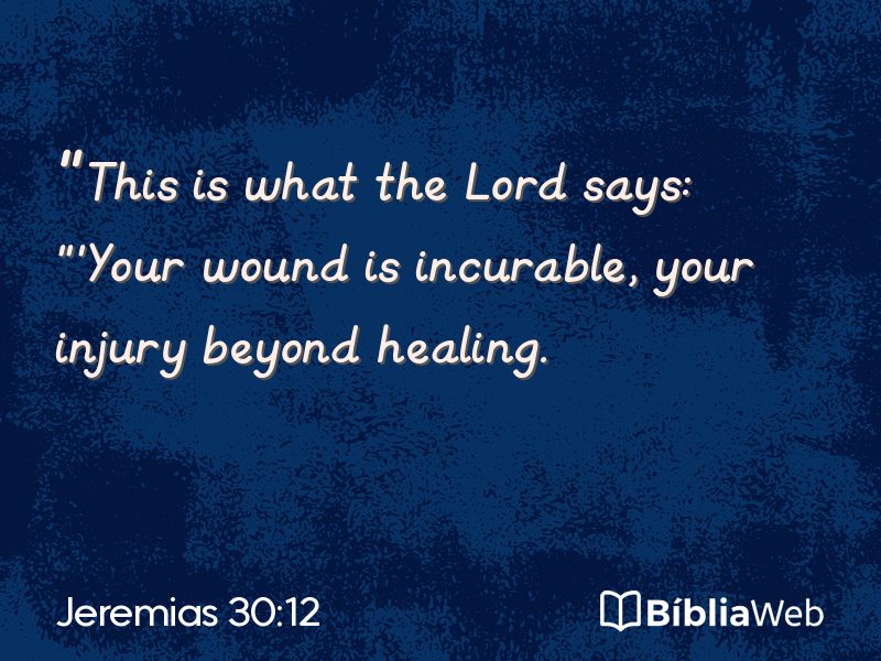 Jeremias 30:12 em imagem para compartilhar