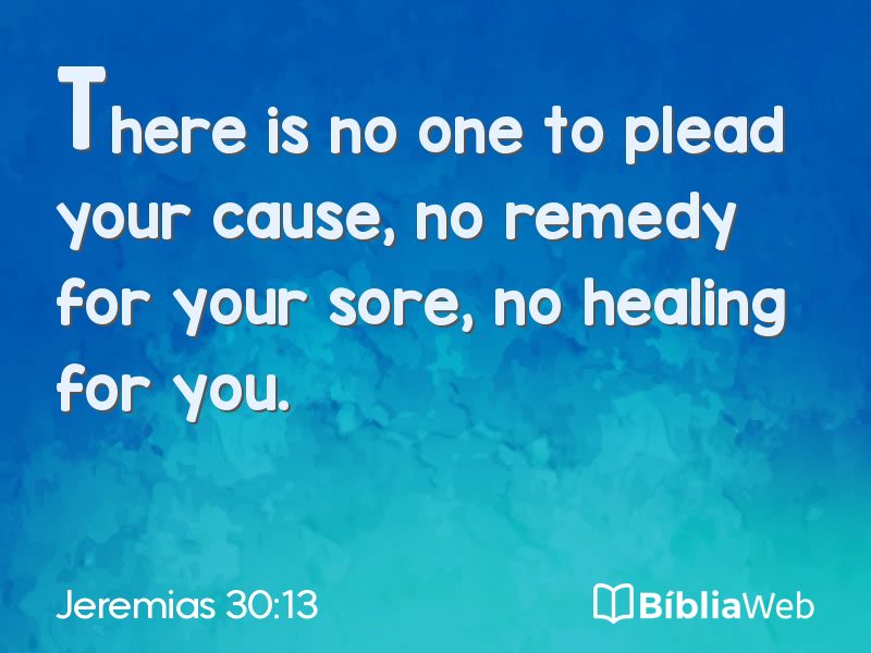 Jeremias 30:13 em imagem para compartilhar