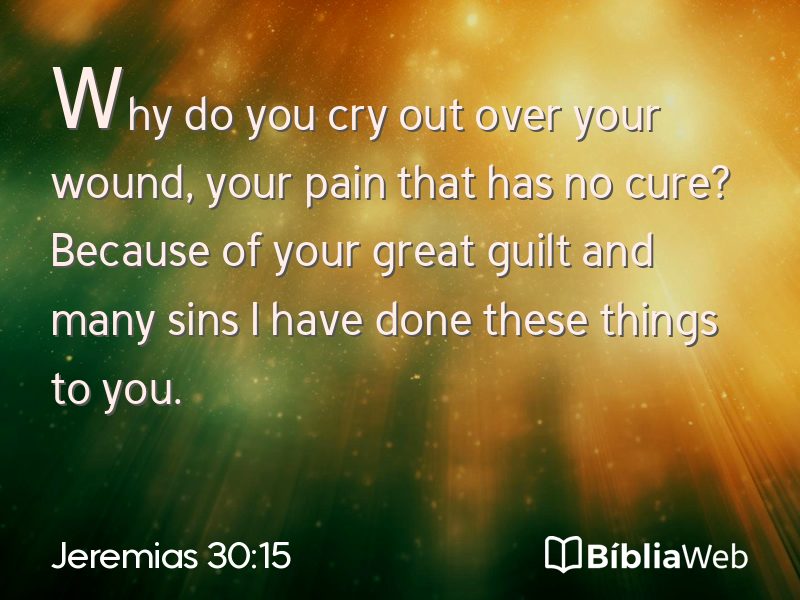 Jeremias 30:15 em imagem para compartilhar