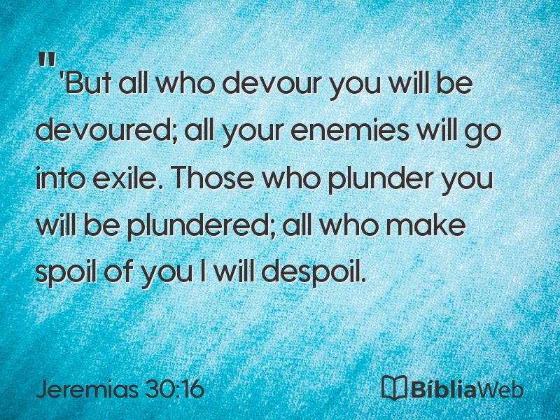 Jeremias 30:16 em imagem para compartilhar