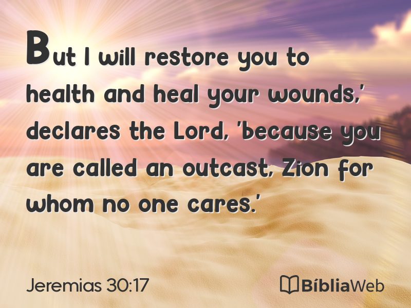 Jeremias 30:17 em imagem para compartilhar