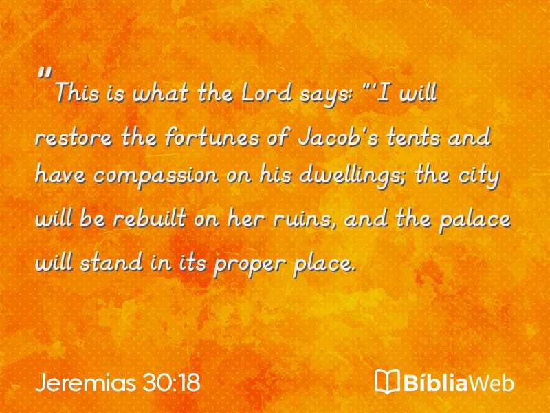 Jeremias 30:18 em imagem para compartilhar