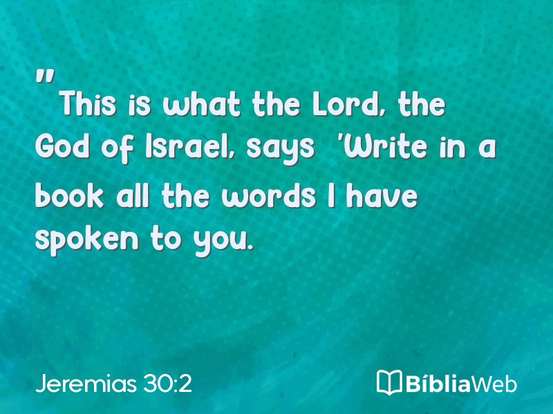 Jeremias 30:2 em imagem para compartilhar