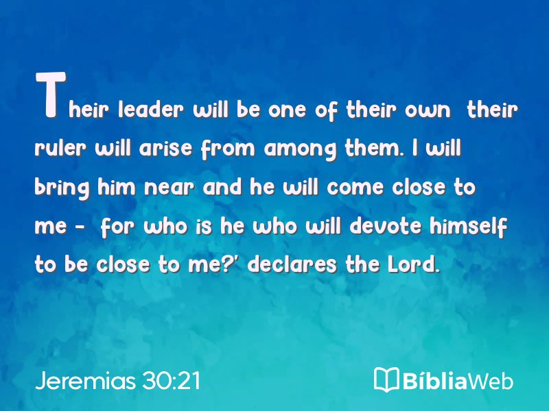 Jeremias 30:21 em imagem para compartilhar