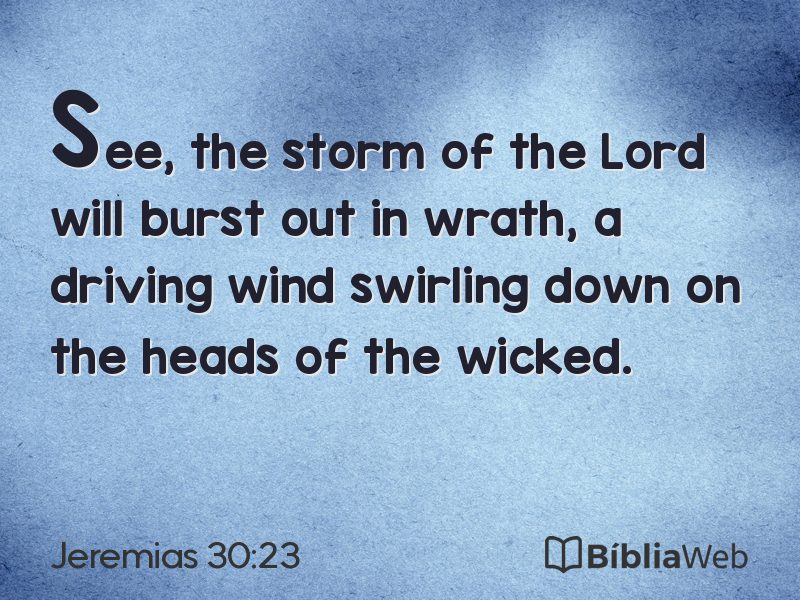 Jeremias 30:23 em imagem para compartilhar