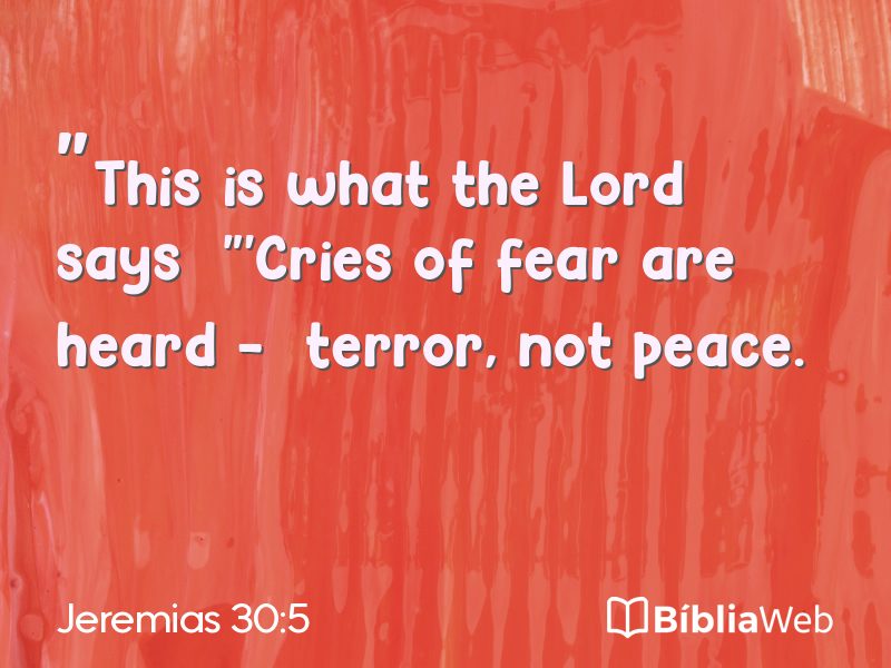 Jeremias 30:5 em imagem para compartilhar