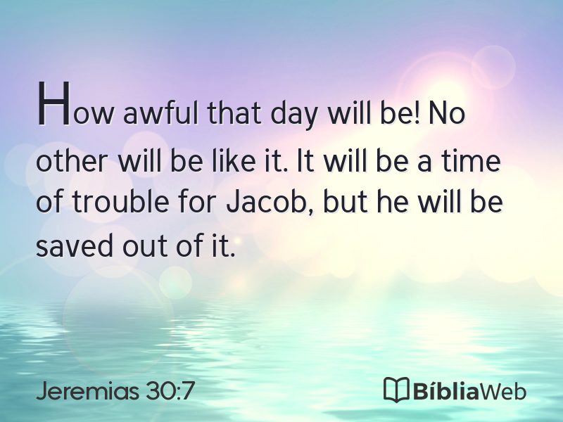 Jeremias 30:7 em imagem para compartilhar