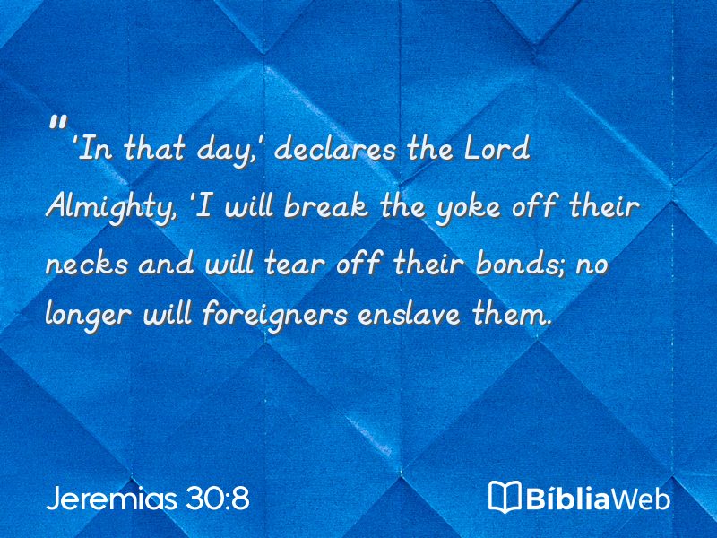 Jeremias 30:8 em imagem para compartilhar