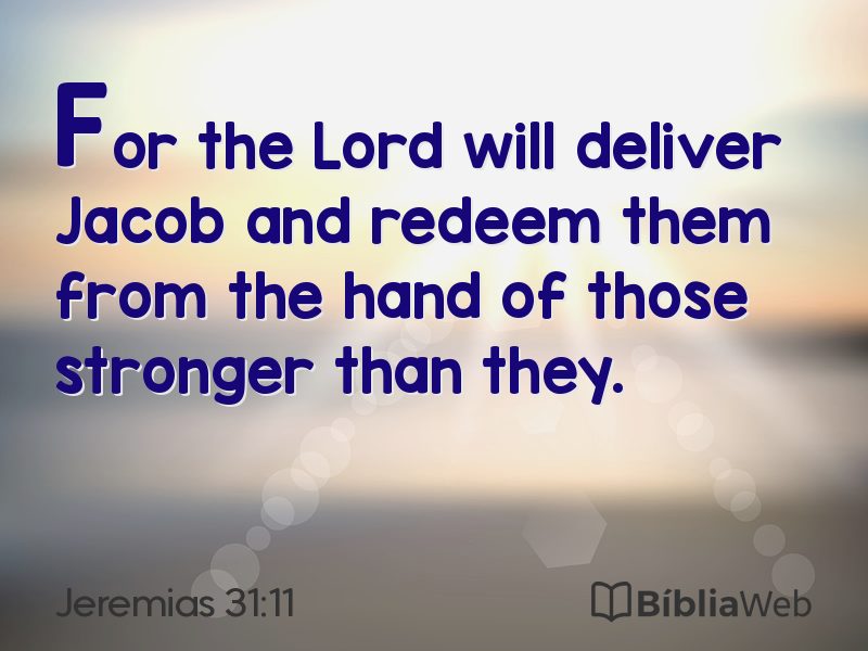 Jeremias 31:11 em imagem para compartilhar