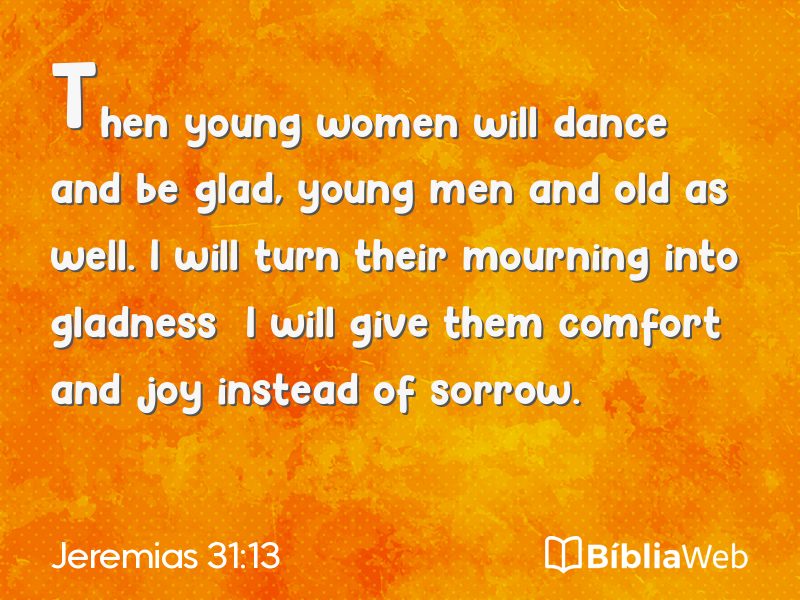 Jeremias 31:13 em imagem para compartilhar