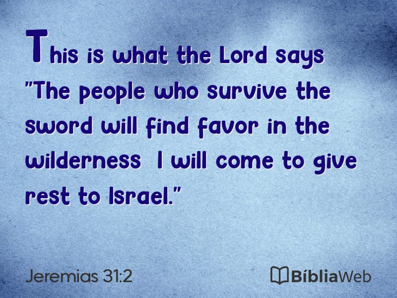 Jeremias 31:2 em imagem para compartilhar