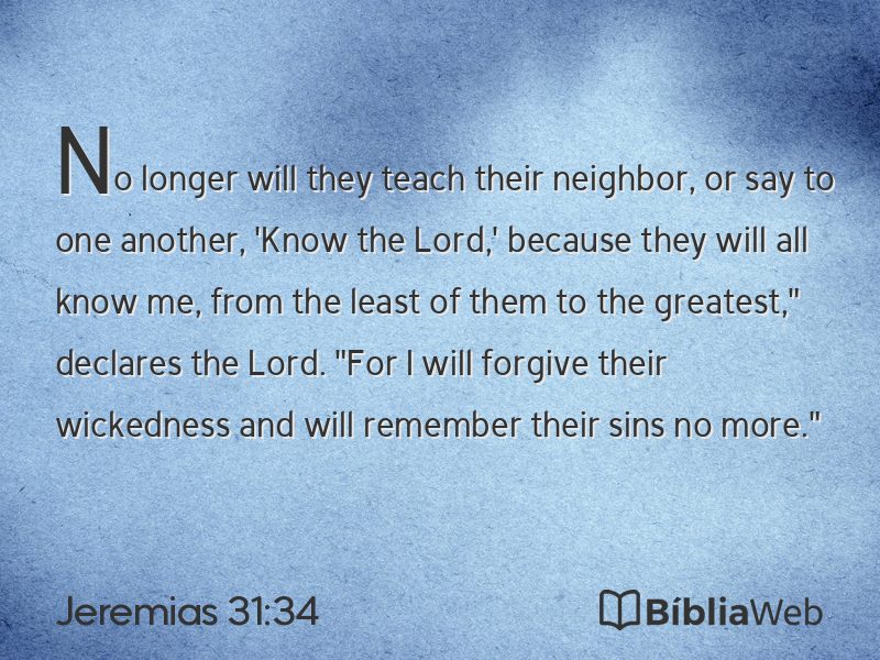 Jeremias 31:34 em imagem para compartilhar