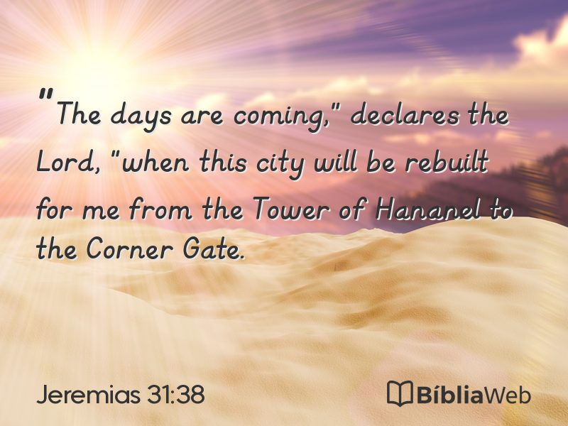 Jeremias 31:38 em imagem para compartilhar