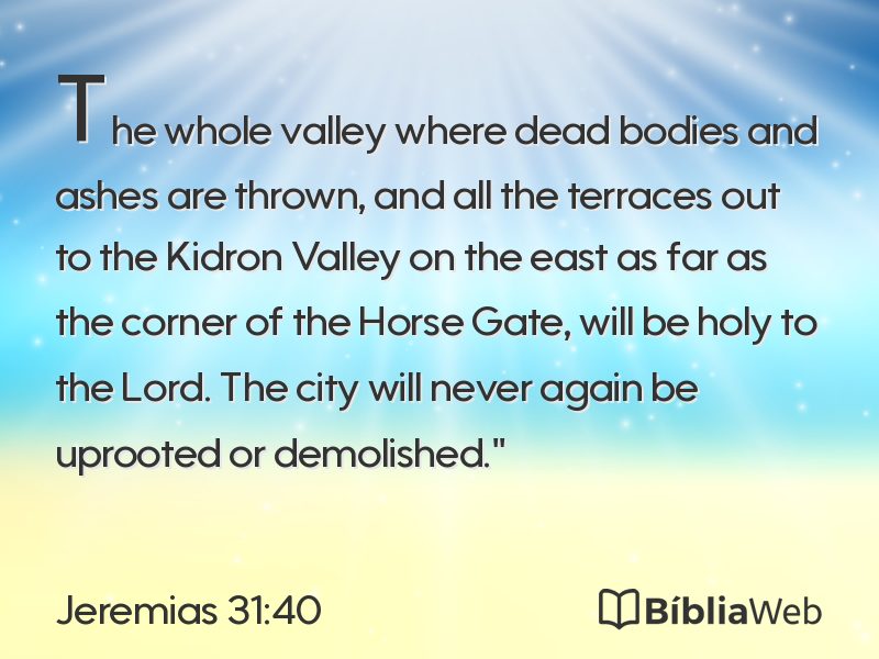 Jeremias 31:40 em imagem para compartilhar