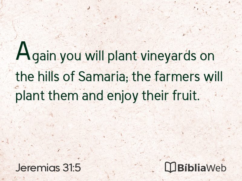 Jeremias 31:5 em imagem para compartilhar