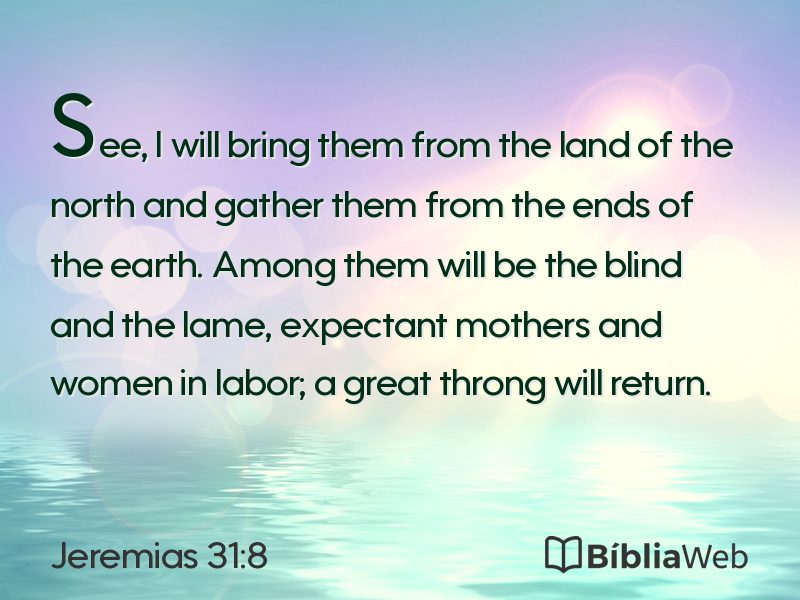 Jeremias 31:8 em imagem para compartilhar