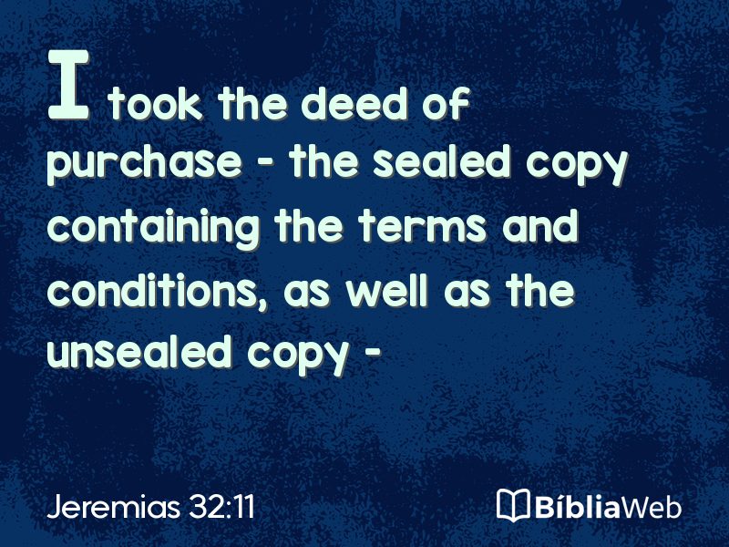 Jeremias 32:11 em imagem para compartilhar