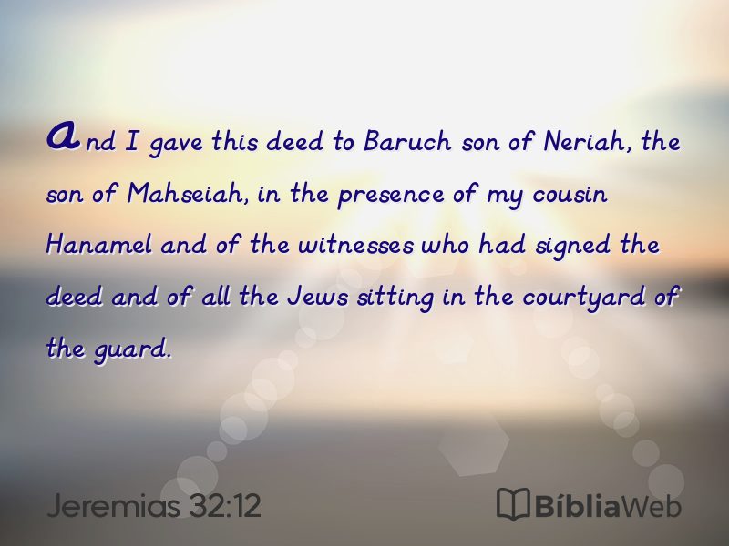 Jeremias 32:12 em imagem para compartilhar