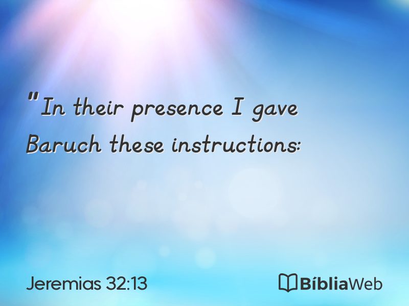 Jeremias 32:13 em imagem para compartilhar