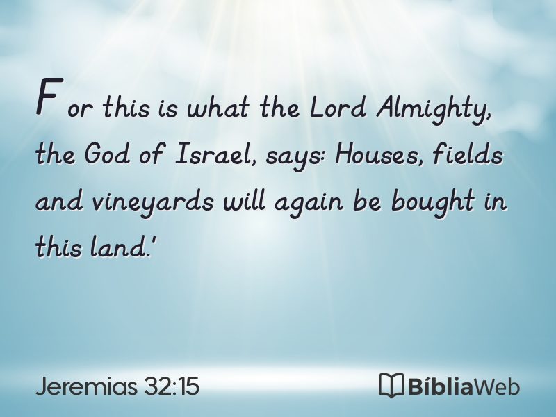 Jeremias 32:15 em imagem para compartilhar