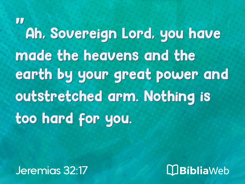 Jeremias 32:17 em imagem para compartilhar