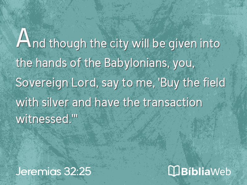 Jeremias 32:25 em imagem para compartilhar