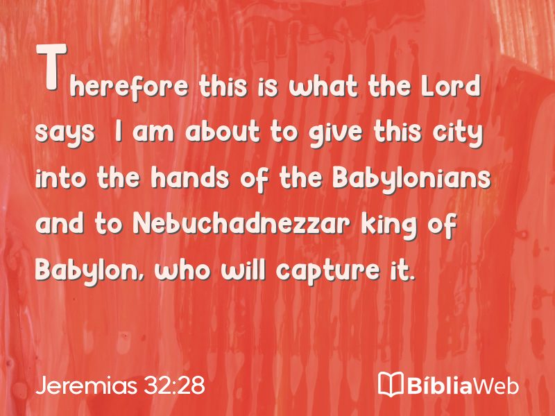 Jeremias 32:28 em imagem para compartilhar
