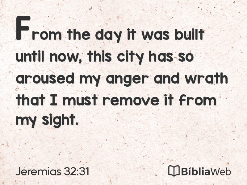 Jeremias 32:31 em imagem para compartilhar